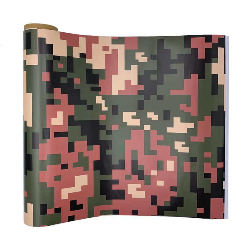 5 Sizes Digital Printed Camo Vinyl Film Wrapping Motorcycle Scooter Car Sticker Wrap Car Styling Foil Pixels Camouflage Film