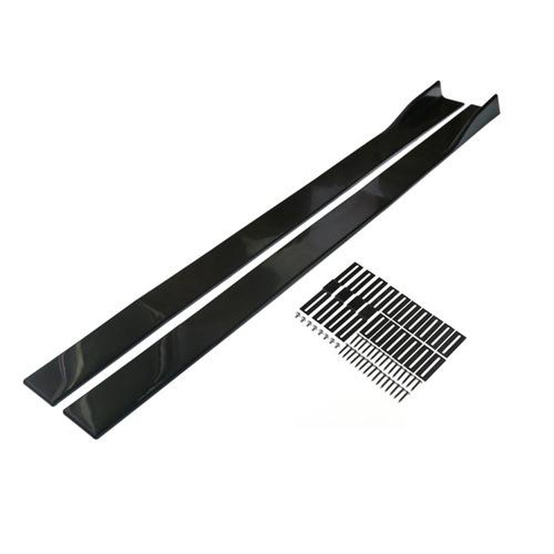 2-Piece Universal Car Side Skirts - 78.7"/86.6" Side Skirt Extension Splitter Lip, Compatible Rocker Panel Body Kit for Honda Civic, Toyota Corolla, Nissan Altima, and Volkswagen