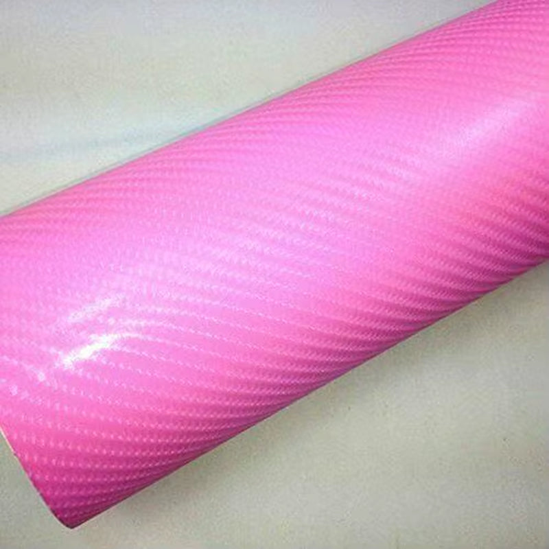 30Cmx127Cm 3D Carbon Fiber Car Stickers Roll Film Wrap Car Motorcycle DIY Styling Vinyl Black Colorful Decal