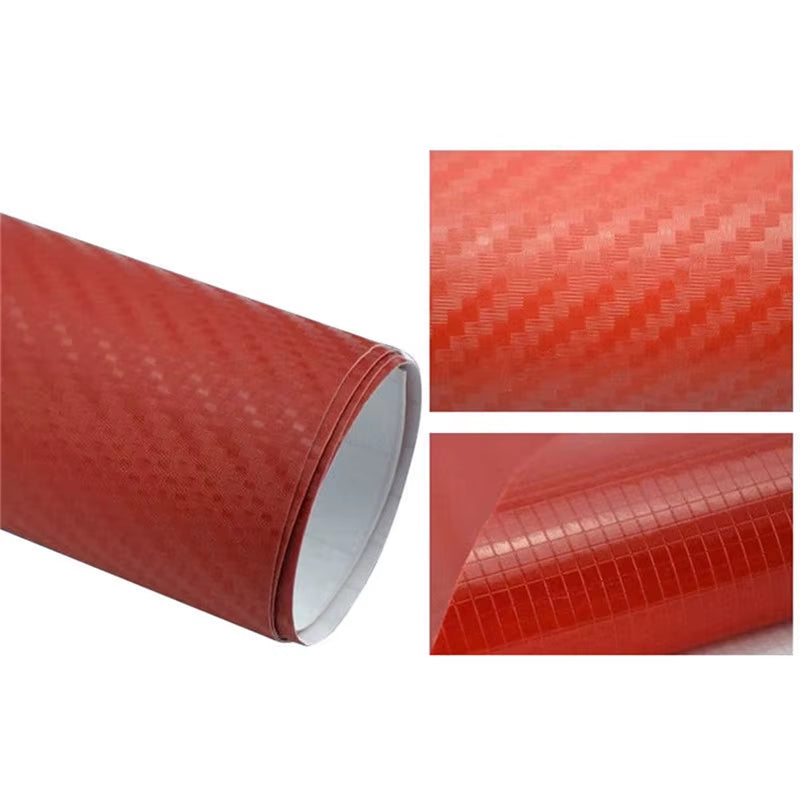 152/127 cm 3D Carbon Fiber Vinyl Wrap Film - Colorful Automotive Decals and Accessories