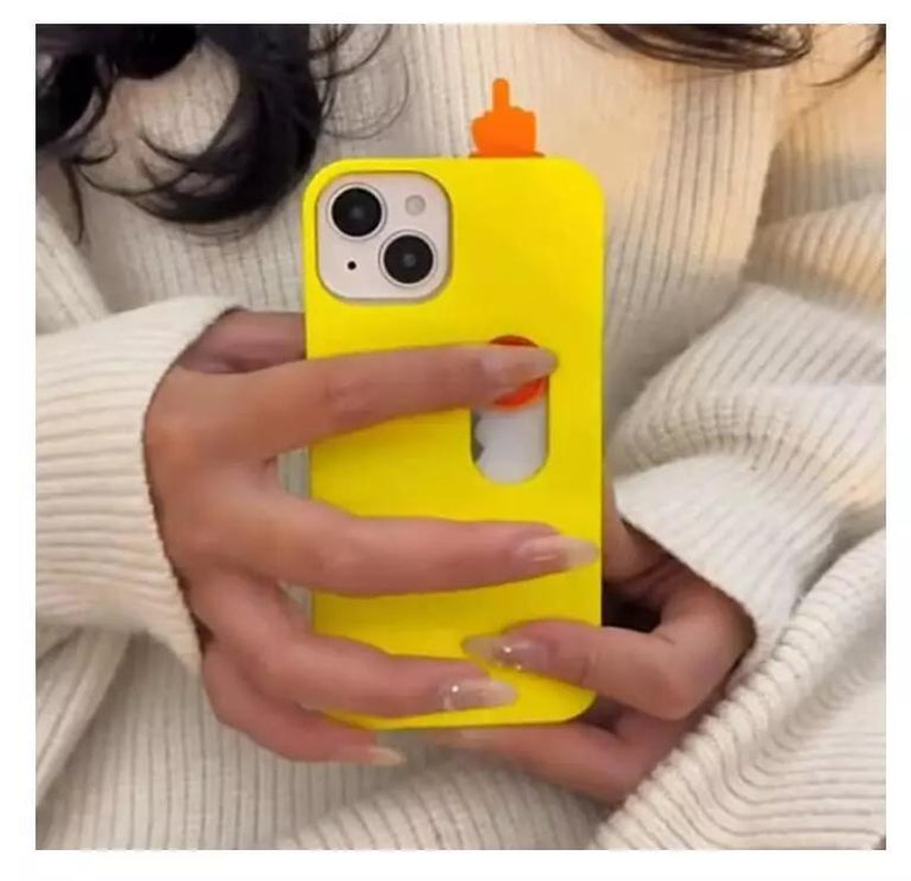 3D Printed Novelty Middle Finger Emoji Phone Case