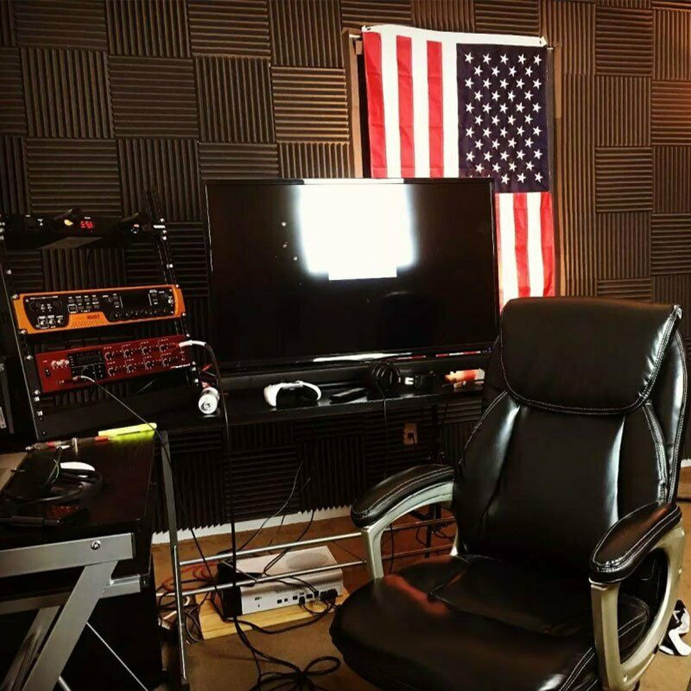 12-Inch Acoustic Foam Wedge Panels for Enhanced Soundproofing and Insulation