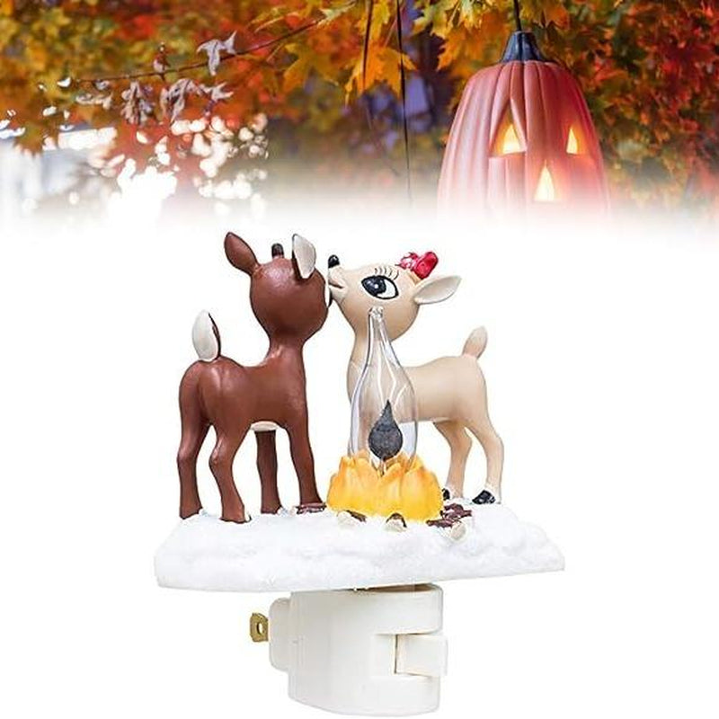 2025 LED Christmas Reindeer Nightlight - Decorative Wall Plug Night Light for Bedroom, Living Room, and Children's Room, Perfect Holiday Gift