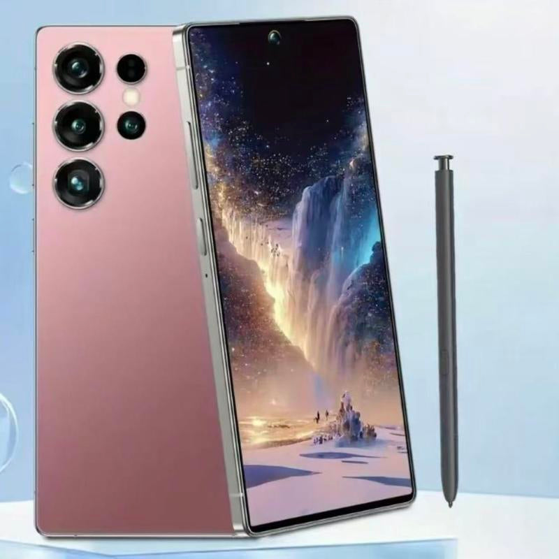 2025 Android 14 Smartphone - 6.8-Inch Display with Complete Protection Package Including Casing, Screen Protector, Stylus, Earphones, and Type-C Charging Cable - Perfect Gift for Holidays and Birthdays