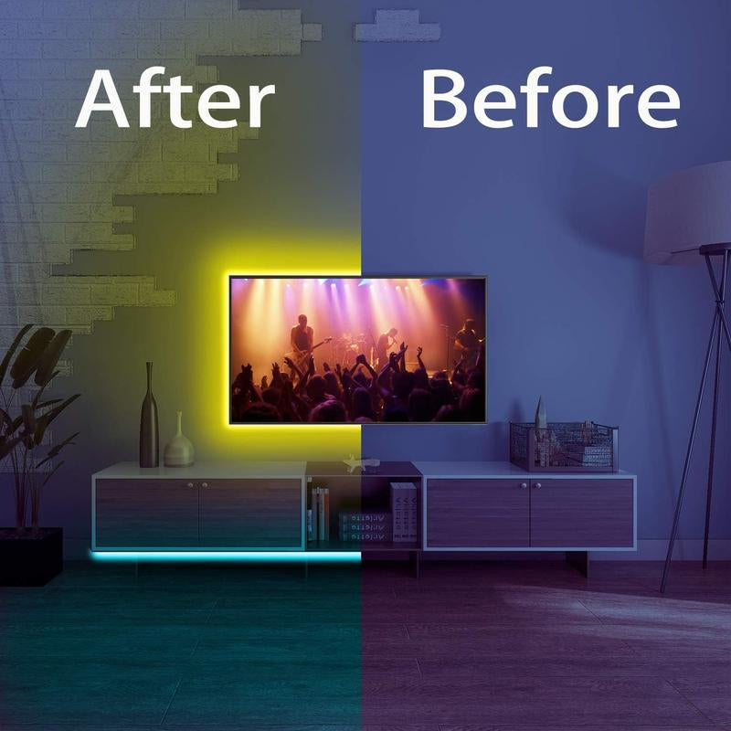 32.8 Feet LED Strip Light Kit with Remote Control and Power Supply - Color Changing, Featuring Two 16.4 Feet Rolls