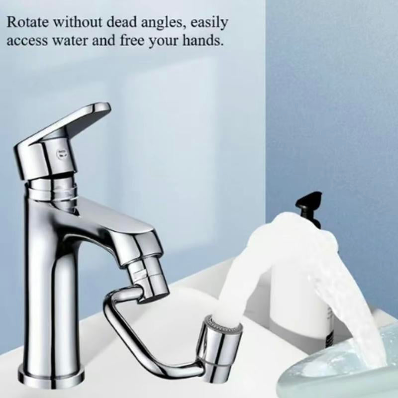 1440° Rotatable Faucet Aerator Extension - Versatile Swivel Sprayer Attachment for Kitchen and Bathroom Sinks with Dual Mode Splash (1 Piece)