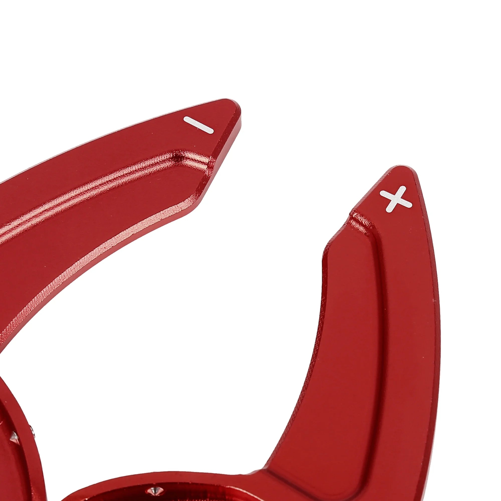 Aluminum Alloy Red Steering Wheel Shift Paddle Extension Covers for Audi A3, A4L, A5, A6L, A7, A8, S3, S5, S6, S7, S8 Models