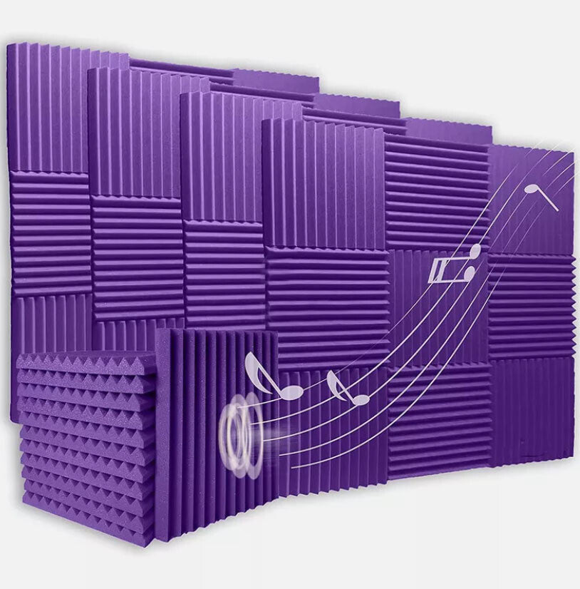 12-Inch Acoustic Foam Wedge Panels for Enhanced Soundproofing and Insulation
