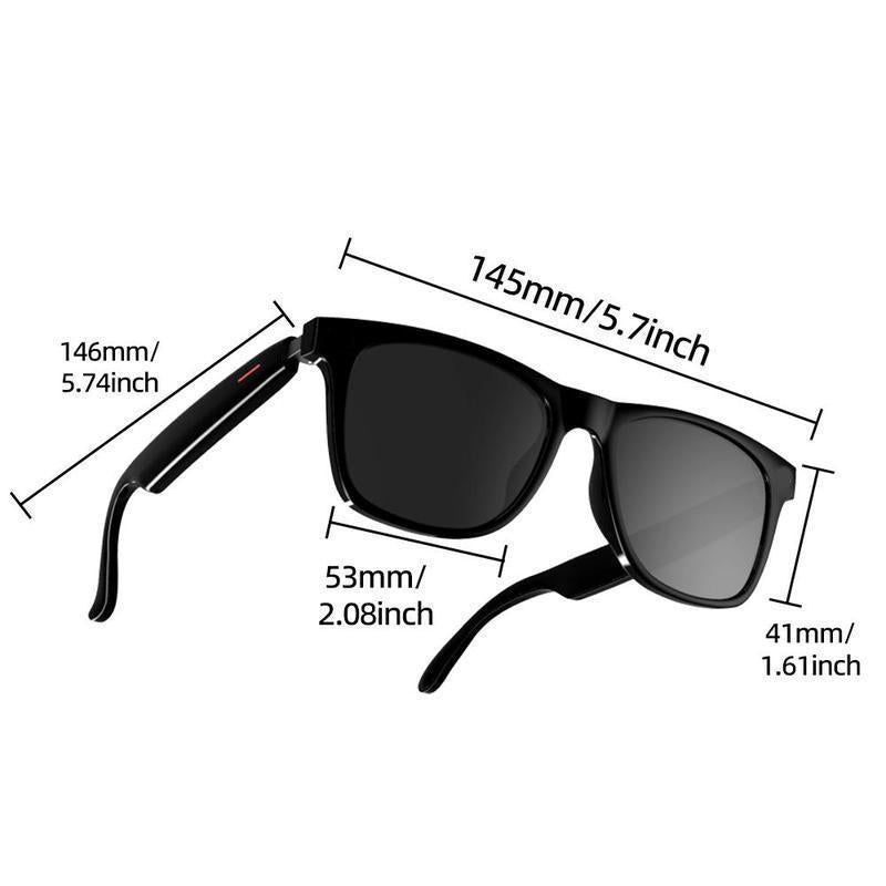Bluetooth-Enabled Smart Glasses with Wireless Headphones and Accessories, Stylish Eyewear with Integrated Camera for Men and Women, Essential Electronics for Summer Activities, Perfect Gift for Him
