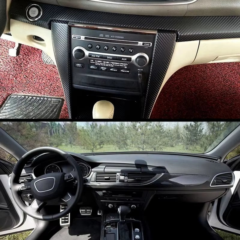 30Cmx127Cm 3D Carbon Fiber Car Stickers Roll Film Wrap Car Motorcycle DIY Styling Vinyl Black Colorful Decal