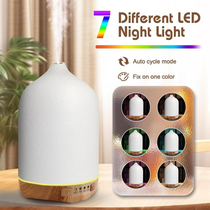 250ML Ultrasonic Ceramic Essential Oil Diffuser and Humidifier for Aromatherapy in Home and Office
