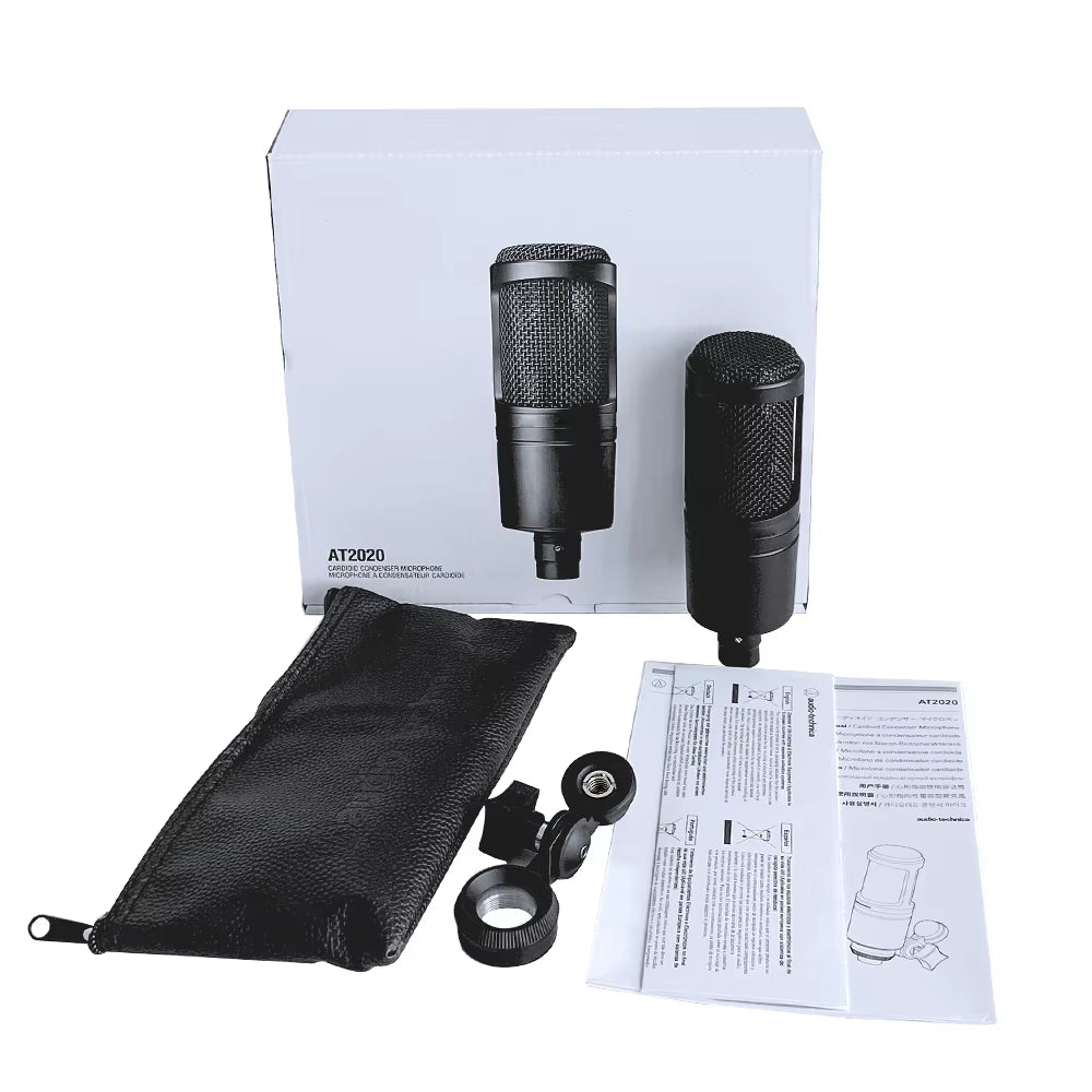 AT2020 Professional Cardioid Condenser Microphone for Vocal and Studio Live Recording