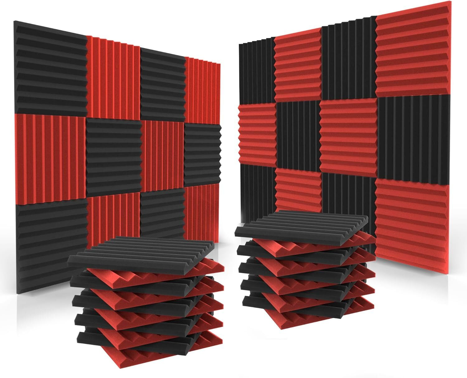 12-Inch Acoustic Foam Wedge Panels for Enhanced Soundproofing and Insulation