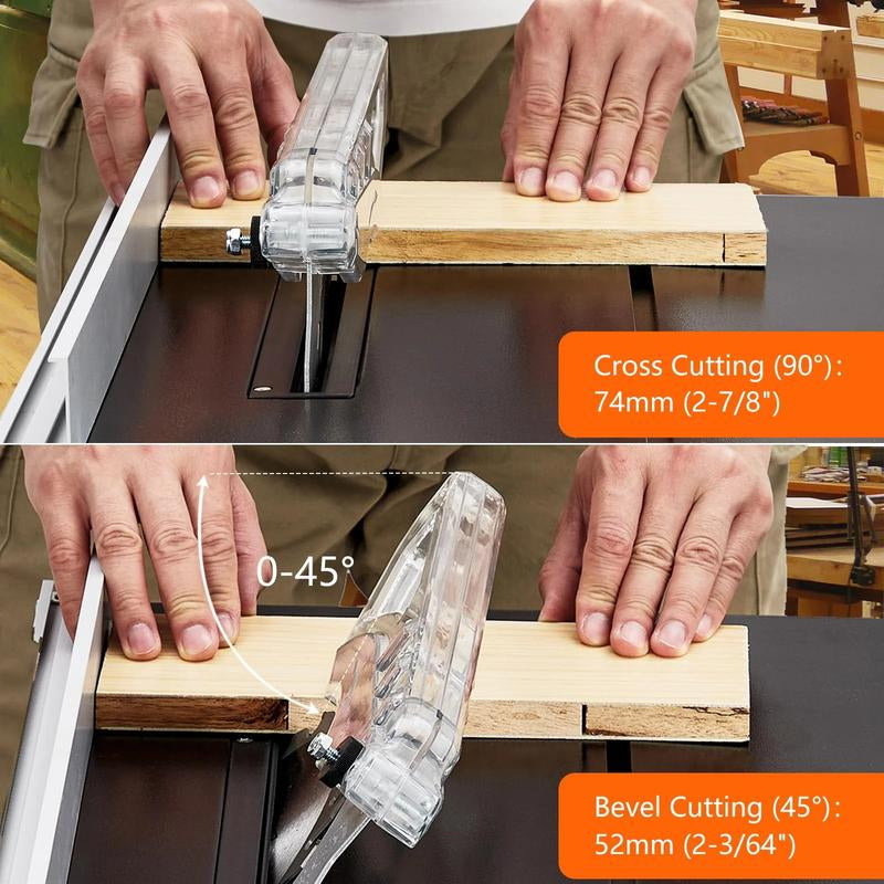 Garvee Portable 8-Inch Table Saw with 3576 RPM Cutting Speed, 24T Blade, and Efficient Dust Collection for Versatile Woodworking and Home Improvement Projects
