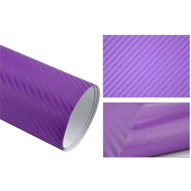 152/127 cm 3D Carbon Fiber Vinyl Wrap Film - Colorful Automotive Decals and Accessories