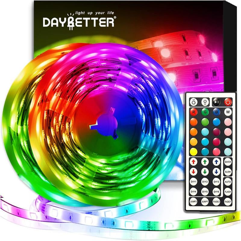32.8 Feet LED Strip Light Kit with Remote Control and Power Supply - Color Changing, Featuring Two 16.4 Feet Rolls