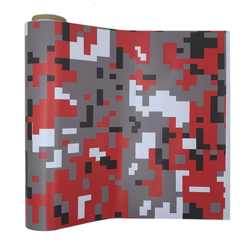 5 Sizes Digital Printed Camo Vinyl Film Wrapping Motorcycle Scooter Car Sticker Wrap Car Styling Foil Pixels Camouflage Film