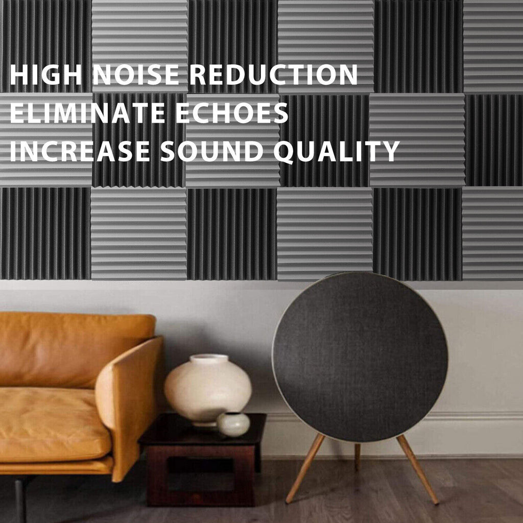 12-Inch Acoustic Foam Wedge Panels for Enhanced Soundproofing and Insulation