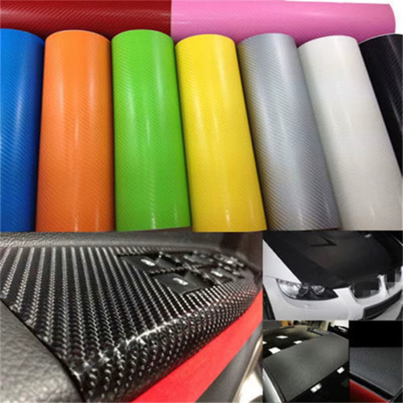152/127 cm 3D Carbon Fiber Vinyl Wrap Film - Colorful Automotive Decals and Accessories