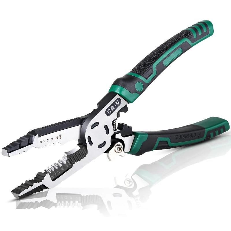10-in-1 Multifunctional Wire Stripper Tool with Crimping and Cutting Pliers for Electrical Cables