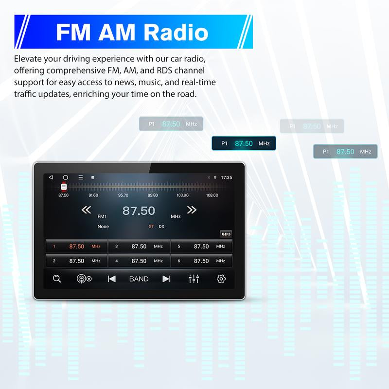 13.1" 8-Core Android 13 Car Radio for 2014-2018 Chevy Silverado and GMC Sierra with 4GB RAM, 64GB Storage, Wi-Fi, Wireless CarPlay, Android Auto, Bluetooth, DSP, Backup Camera, and Microphone - Black