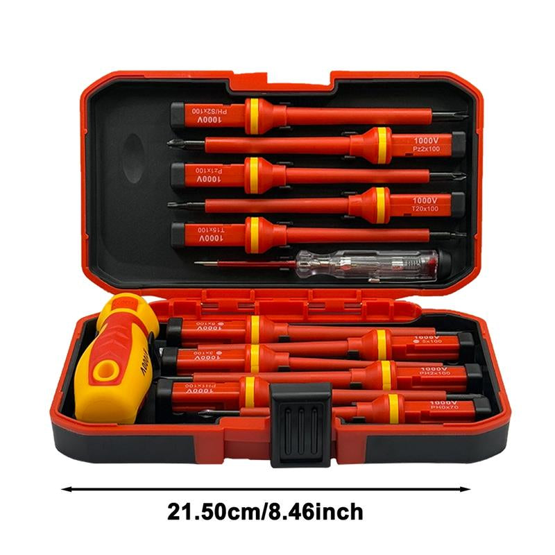 Insulated Screwdriver Tool Kit - Versatile Professional Hand Tool Set for Home and Office Applications