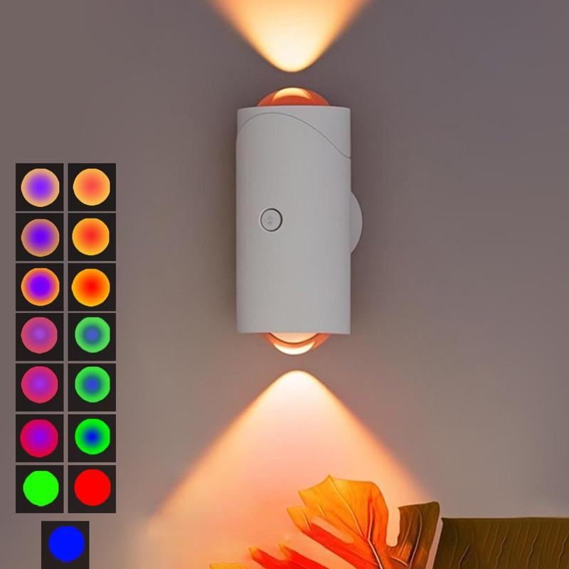 Smart LED Night Light with Motion Sensor and RGB Gradient Dimming, USB Rechargeable Ambient Wall Lamp for Indoor Use, Magnetic Design for Entryways, Bedrooms, and Desks, Ideal for Hallways and Stairs