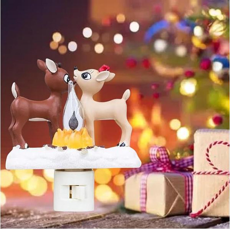 2025 LED Christmas Reindeer Nightlight - Decorative Wall Plug Night Light for Bedroom, Living Room, and Children's Room, Perfect Holiday Gift