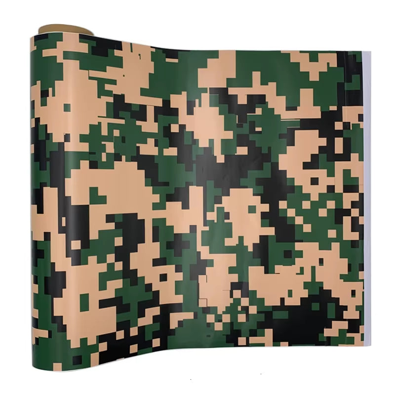 5 Sizes Digital Printed Camo Vinyl Film Wrapping Motorcycle Scooter Car Sticker Wrap Car Styling Foil Pixels Camouflage Film