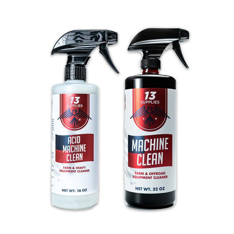 13-Piece Professional Machine Cleaning Supply Set: Machine Clean & Acid Machine Clean
