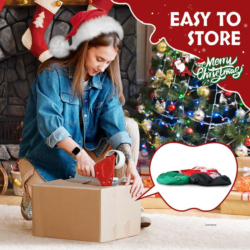 14-Foot Lighted Inflatable Santa Claus Decoration with Gift Bag - Waterproof and Durable Holiday Yard Decor Featuring Built-In LED Lights