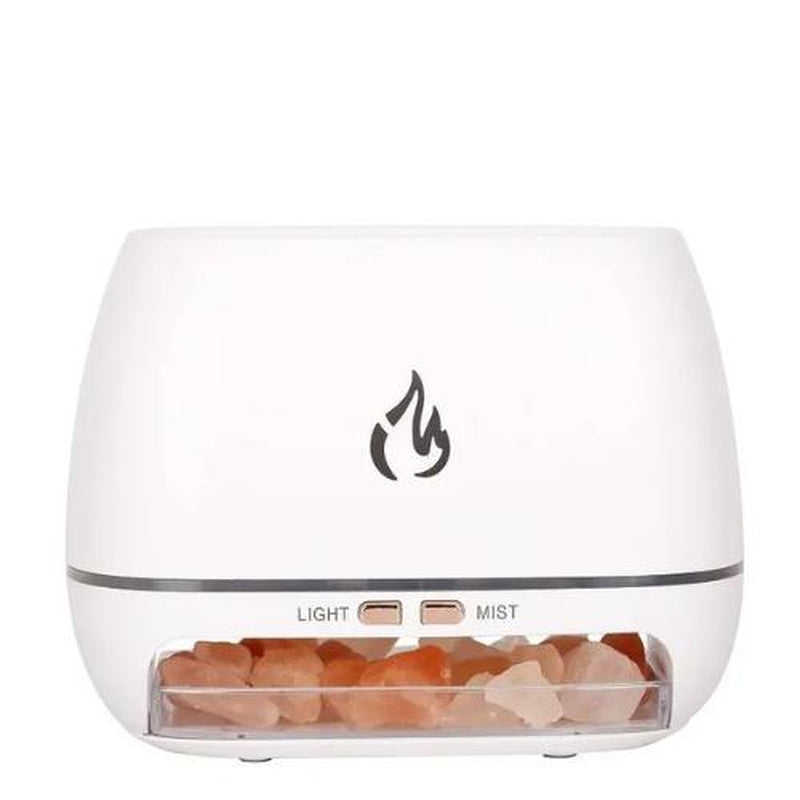 Aromatherapy Diffuser with Simulated Flame Design and Seven Color Options, USB-Powered Essential Oil Humidifier for Home Use