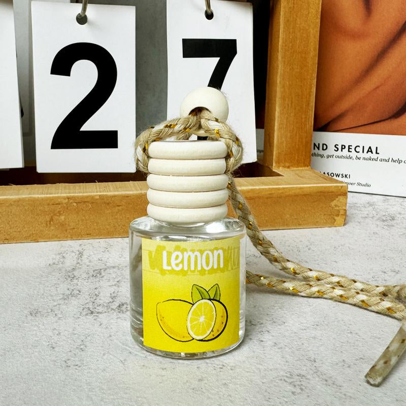Car Air Freshener Hanging Diffuser - 8ml Natural Fruit Fragrance Oil for Automotive Use and Gifting