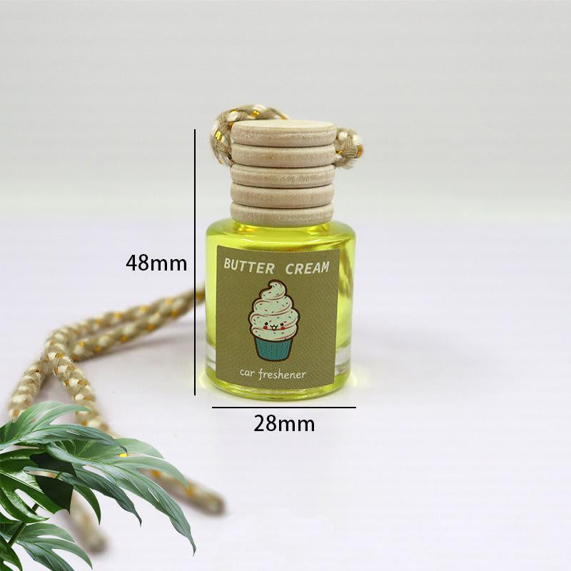 Car Air Freshener Hanging Diffuser - 8ml Natural Fruit Fragrance Oil for Automotive Use and Gifting