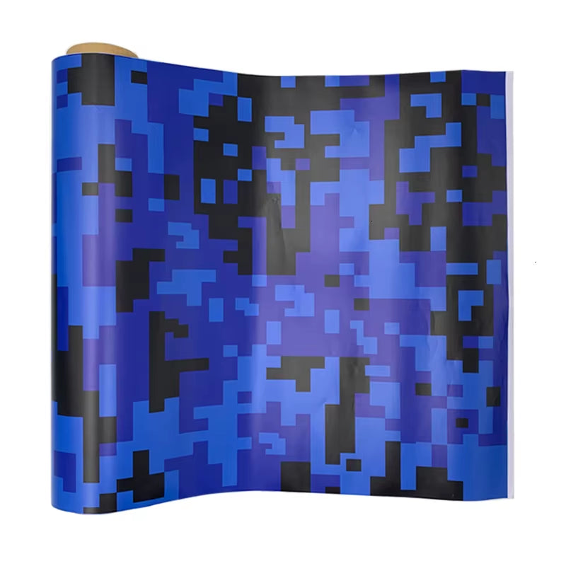 5 Sizes Digital Printed Camo Vinyl Film Wrapping Motorcycle Scooter Car Sticker Wrap Car Styling Foil Pixels Camouflage Film