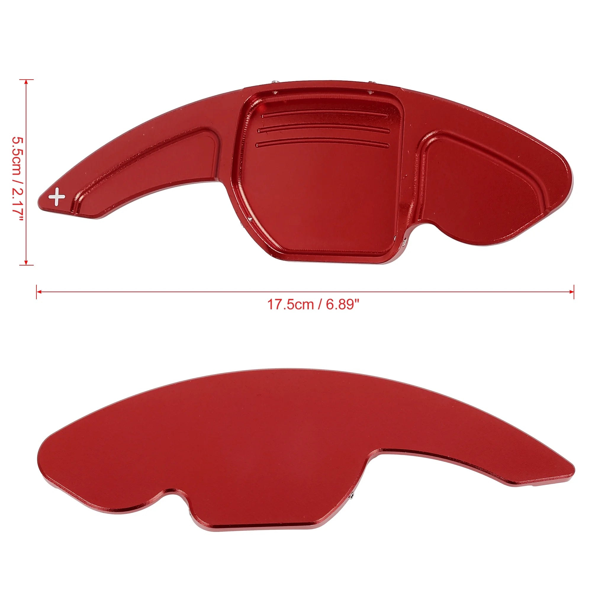 Aluminum Alloy Red Steering Wheel Shift Paddle Extension Covers for Audi A3, A4L, A5, A6L, A7, A8, S3, S5, S6, S7, S8 Models