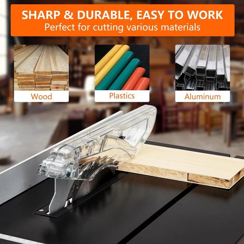 Garvee Portable 8-Inch Table Saw with 3576 RPM Cutting Speed, 24T Blade, and Efficient Dust Collection for Versatile Woodworking and Home Improvement Projects