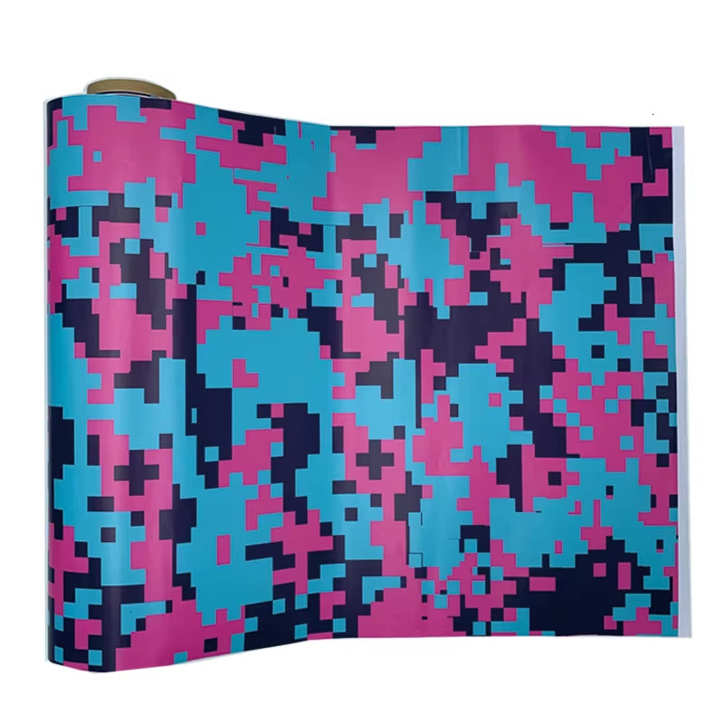5 Sizes Digital Printed Camo Vinyl Film Wrapping Motorcycle Scooter Car Sticker Wrap Car Styling Foil Pixels Camouflage Film