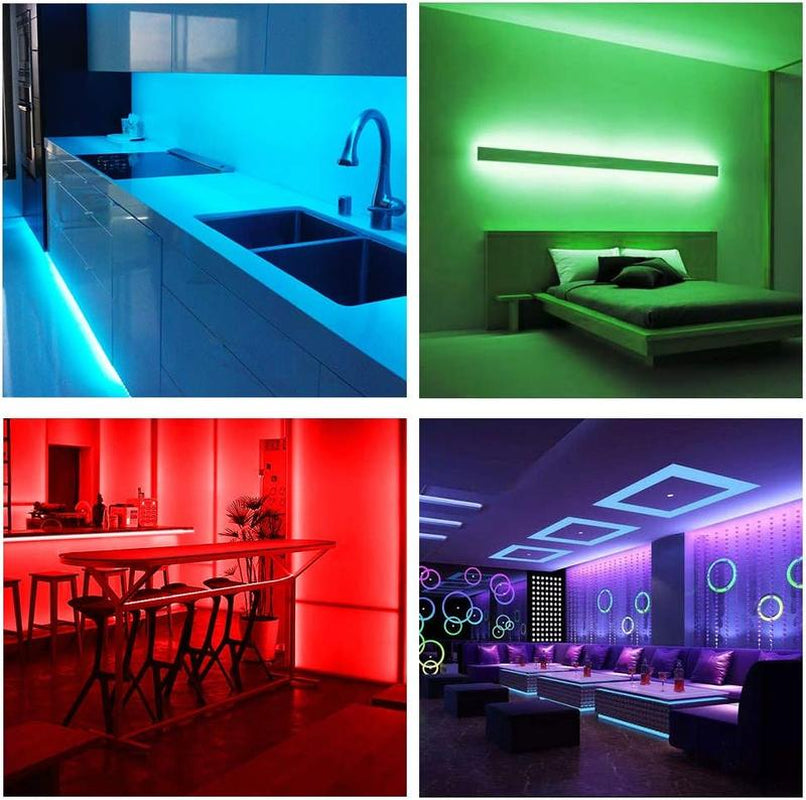 32.8 Feet LED Strip Light Kit with Remote Control and Power Supply - Color Changing, Featuring Two 16.4 Feet Rolls