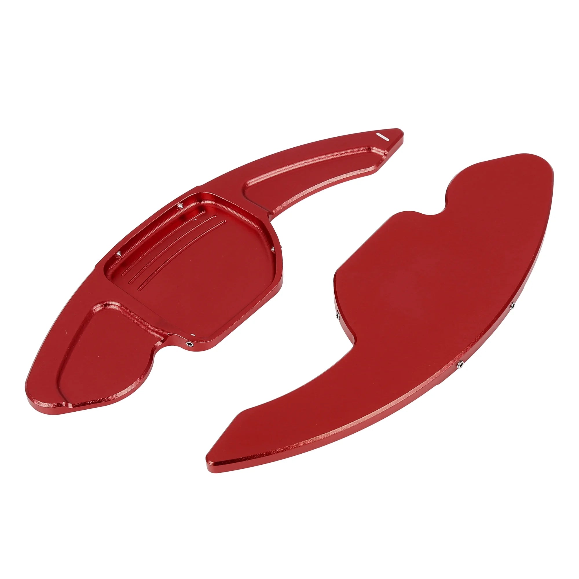 Aluminum Alloy Red Steering Wheel Shift Paddle Extension Covers for Audi A3, A4L, A5, A6L, A7, A8, S3, S5, S6, S7, S8 Models