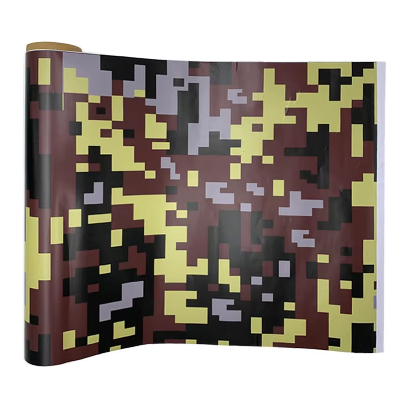5 Sizes Digital Printed Camo Vinyl Film Wrapping Motorcycle Scooter Car Sticker Wrap Car Styling Foil Pixels Camouflage Film