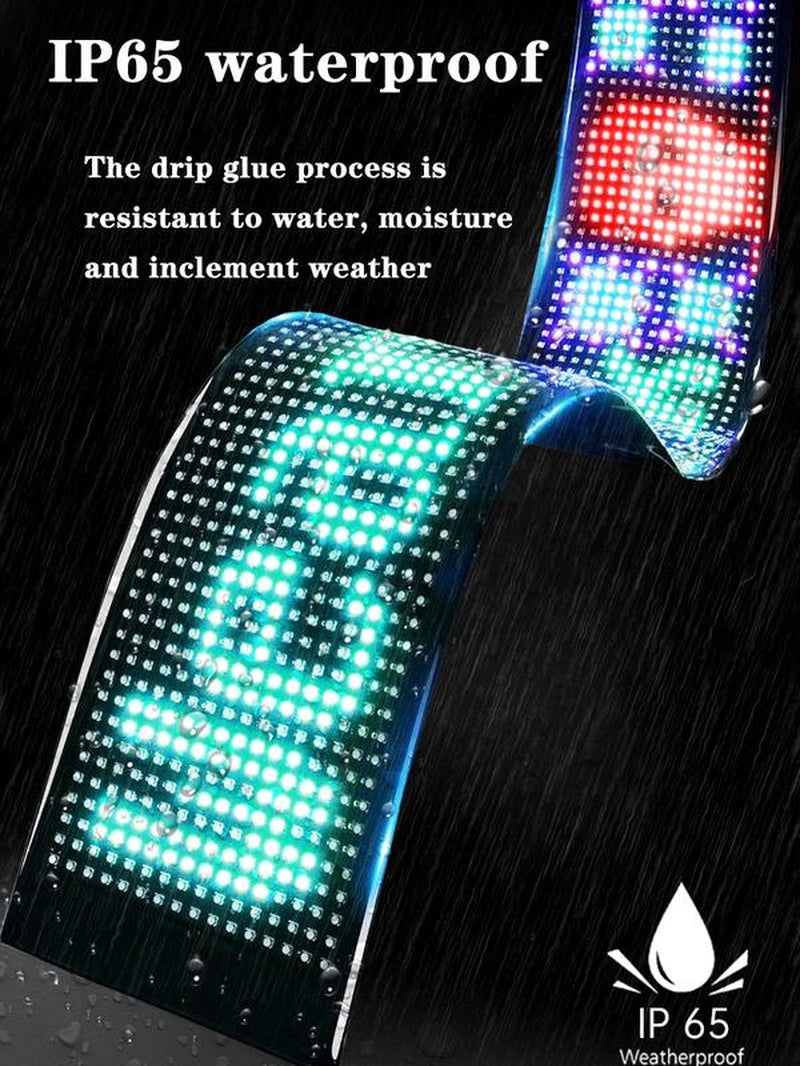 2024 Premium Programmable LED Vehicle Sign with Bluetooth App Control and Flexible Matrix Display
