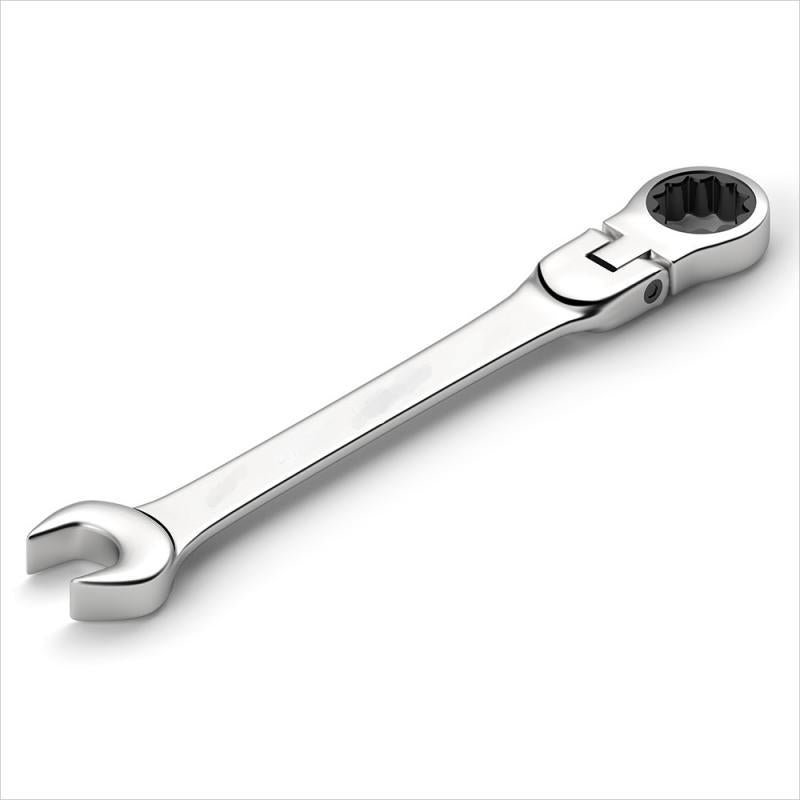 72-Tooth Double-Head Ratchet Wrench, Versatile Flexible Spanner, Universal Mechanic Tool for Construction and Electrical Use