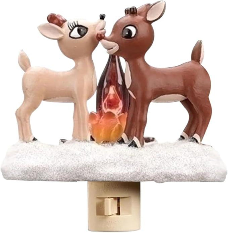 2025 LED Christmas Reindeer Nightlight - Decorative Wall Plug Night Light for Bedroom, Living Room, and Children's Room, Perfect Holiday Gift