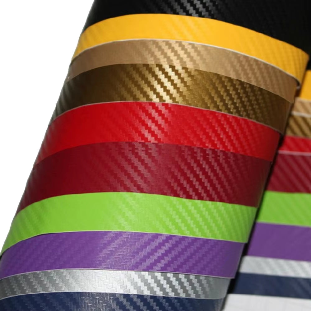 152/127 cm 3D Carbon Fiber Vinyl Wrap Film - Colorful Automotive Decals and Accessories