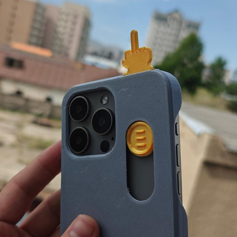 3D Printed Novelty Middle Finger Emoji Phone Case