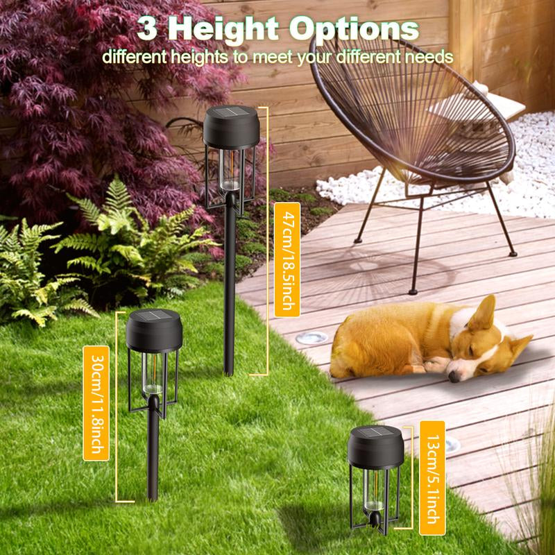 Nofibuk Enhanced Solar Pathway Lights - Bright, Automatic On/Off, Waterproof 3000K for Outdoor Gardens, Driveways, Walkways, Patios, Fences, and Holiday Lighting