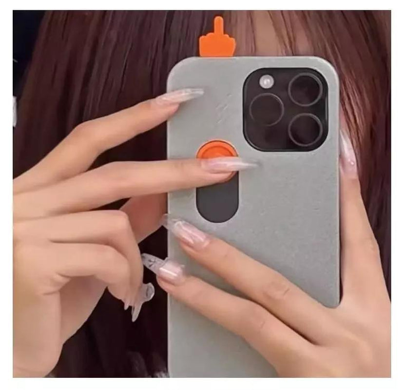 3D Printed Novelty Middle Finger Emoji Phone Case